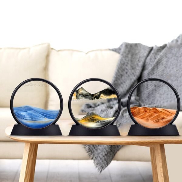 3D Moving Sand Art Lamp, Sand Lamp, Flowing Sand Painting - Sandscape Painting - Sand Clock - Moving Sand Art - Hourglass Sand Timer